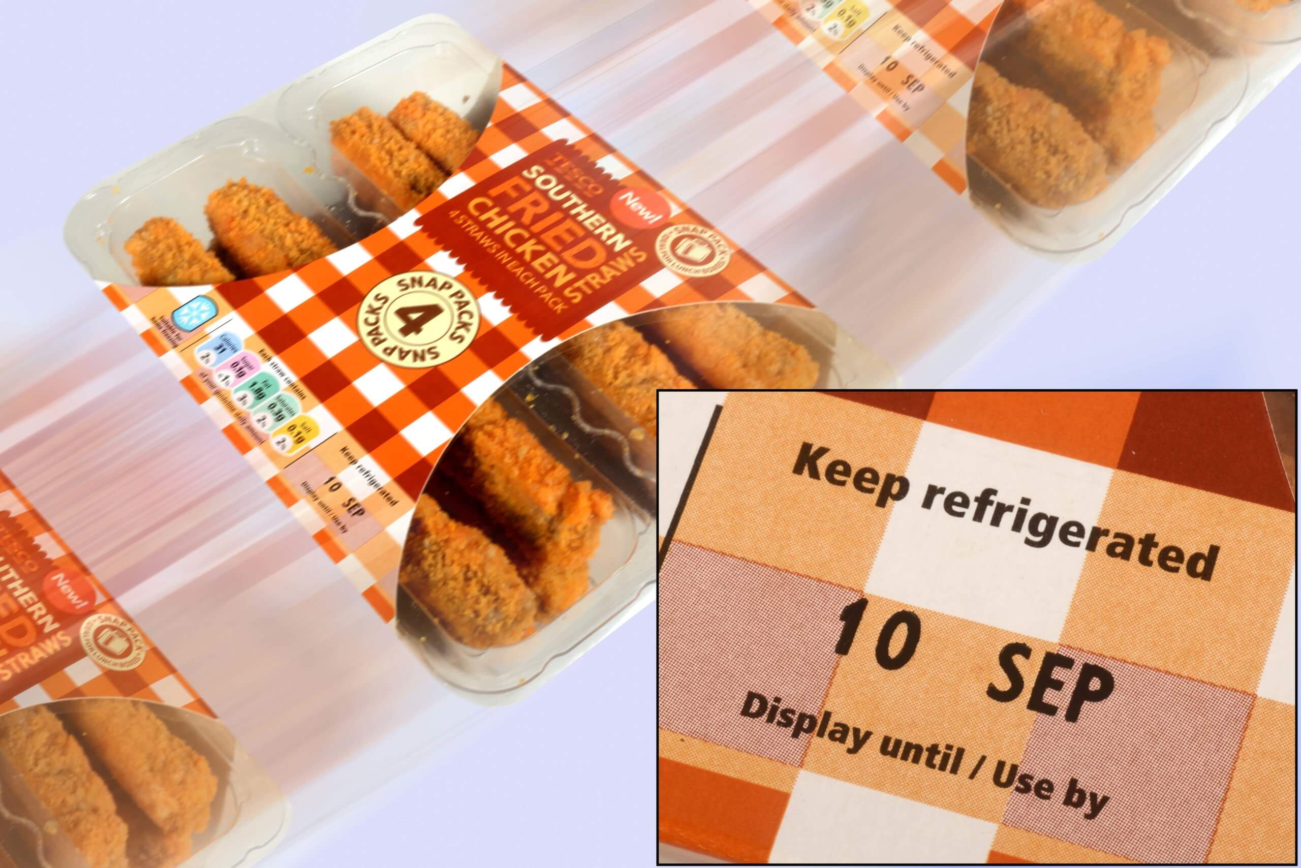 Precise label printing on food containers for compliance
