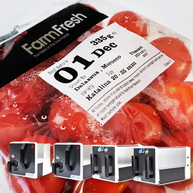 Thermal transfer printers for food