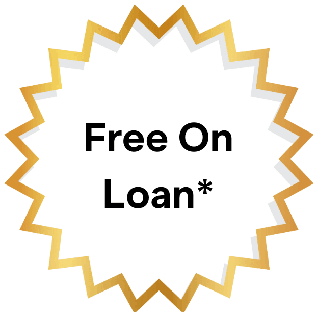 A pricing sticker for a Hitachi continuous inkjet printer free on loan