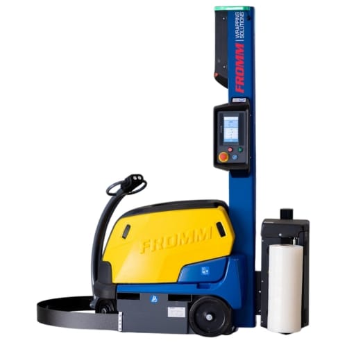 Image of a automatic pallet wrapper robot